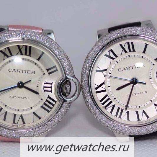 Fake Ca*t1er Ballon Bleu 36mm SS Silver Dial 2688
